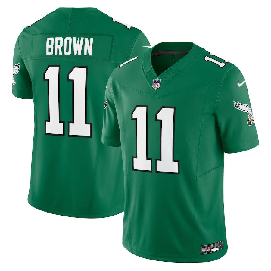 Philadelphia Eagles #11 Aj Brown Alternate Vapor Fuse Limited Jersey - Kelly Green