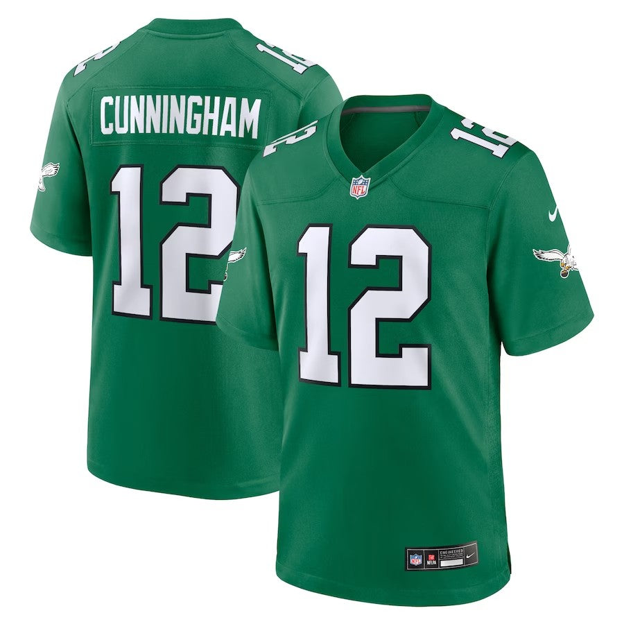 Philadelphia Eagles #12 Randall Cunningham Alternate Retired Player Game Jersey - Kelly Green