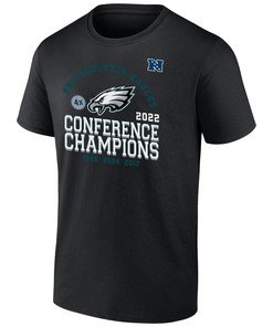 Philadelphia Eagles 2022 Four-Time NFC Conference Champions T-Shirt - Black