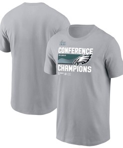 Philadelphia Eagles 2022 NFC Champions Locker Room Trophy Collection T-Shirt - Gray