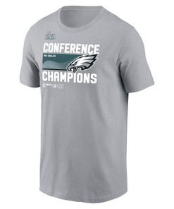 Philadelphia Eagles 2022 NFC Champions Locker Room Trophy Collection T-Shirt - Gray