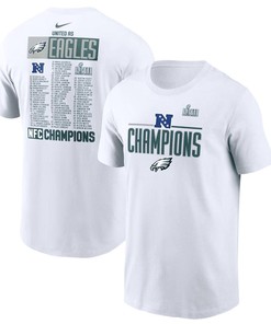 Philadelphia Eagles 2022 NFC Champions Roster T-Shirt - White