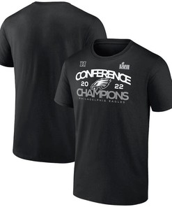 Philadelphia Eagles 2022 NFC Champions Shadow Cast T-Shirt - Black