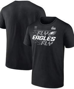 Philadelphia Eagles 2022 NFC Champions Team Slogan T-Shirt - Black