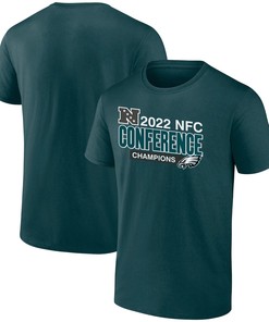 Philadelphia Eagles 2022 NFC Conference Champions Divide & Conquer T-Shirt - Midnight Green