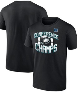 Philadelphia Eagles 2022 NFC Conference Champions Icon Bold T-shirt - Black