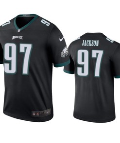 Philadelphia Eagles #97 Malik Jackson Black Color Rush Legend Jersey - Men