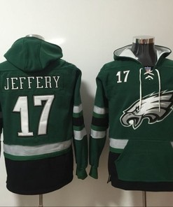 Philadelphia Eagles Alshon Jeffery #17 Nfl 2020 Dark Green Hoodie Jersey
