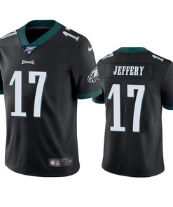 Philadelphia Eagles Alshon Jeffery Black 100th Season Vapor Limited Jersey