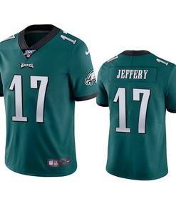 Philadelphia Eagles Alshon Jeffery Midnight Green 100th Season Vapor Limited Jersey