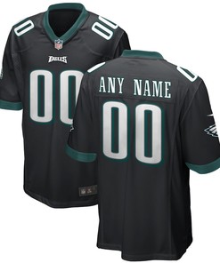 Philadelphia Eagles Alternate Custom Game Jersey - Black