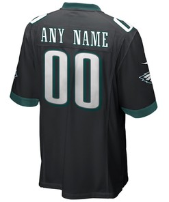 Philadelphia Eagles Alternate Custom Game Jersey - Black