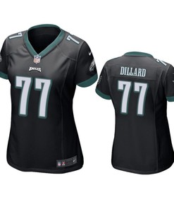Philadelphia Eagles Andre Dillard 2019 Nfl Draft Black Game Womens Jersey