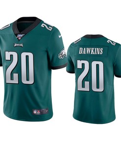 Philadelphia Eagles Brian Dawkins Midnight Green 100th Season Vapor Limited Jersey
