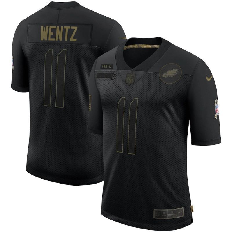 Philadelphia Eagles Carson Wentz #11 Nfl 2020 Black Jersey