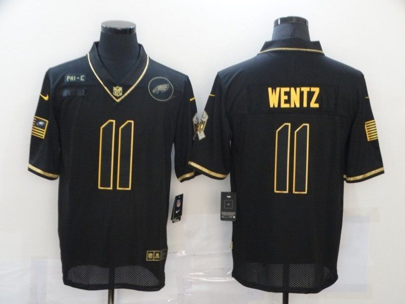 Philadelphia Eagles Carson Wentz #11 Nfl 2020 Black Jersey