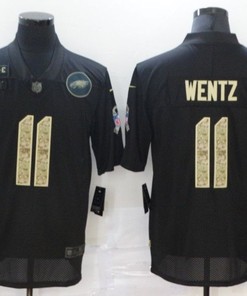 Philadelphia Eagles Carson Wentz #11 Nfl 2020 Black Jersey