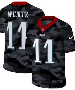 Philadelphia Eagles Carson Wentz #11 Nfl 2020 Camo Black Jersey