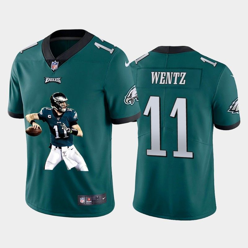 Philadelphia Eagles Carson Wentz #11 Nfl 2020 Green Jersey