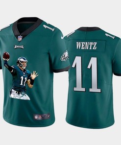 Philadelphia Eagles Carson Wentz #11 Nfl 2020 Green Jersey