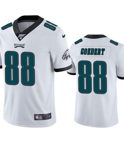 Philadelphia Eagles Dallas Goedert White 100th Season Vapor Limited Jersey