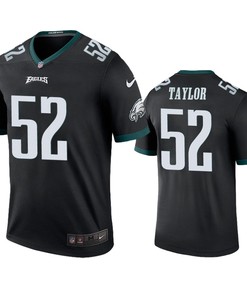 Philadelphia Eagles Davion Taylor Black Color Rush Legend Jersey