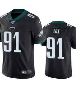 Philadelphia Eagles Fletcher Cox Black 100th Season Vapor Limited Jersey