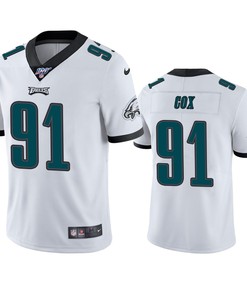 Philadelphia Eagles Fletcher Cox White 100th Season Vapor Limited Jersey