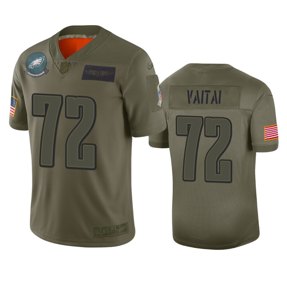 Philadelphia Eagles Halapoulivaati Vaitai Camo 2019 Salute To Service Limited Jersey