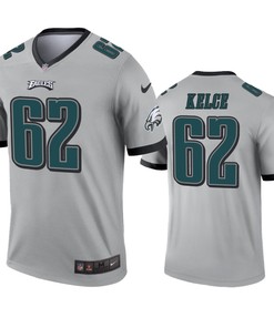 Philadelphia Eagles Jason Kelce Silver Inverted Legend Jersey