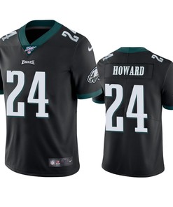 Philadelphia Eagles Jordan Howard Black 100th Season Vapor Limited Jersey