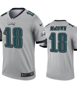 Philadelphia Eagles Josh Mccown Silver Inverted Legend Jersey