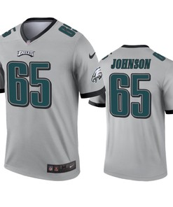 Philadelphia Eagles Lane Johnson Silver Inverted Legend Jersey