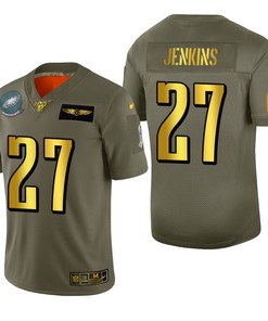 Philadelphia Eagles Malcolm Jenkins 2019 Salute To Service Nfl 100 Mens Jersey Metallic