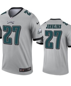 Philadelphia Eagles Malcolm Jenkins Silver Inverted Legend Jersey