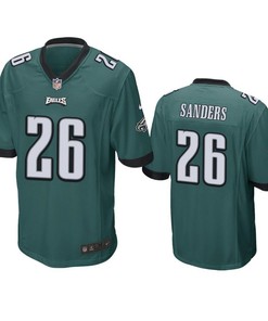 Philadelphia Eagles Miles Sanders 2019 Nfl Draft Green Game Jersey