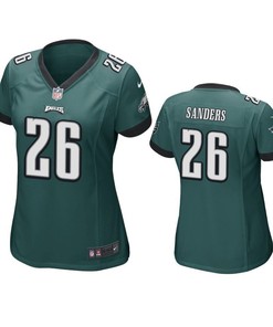 Philadelphia Eagles Miles Sanders 2019 Nfl Draft Green Game Womens Jersey