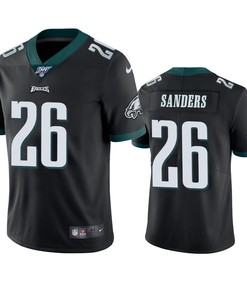 Philadelphia Eagles Miles Sanders Black 100th Season Vapor Limited Jersey