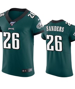 Philadelphia Eagles Miles Sanders Midnight Green 100th Season Vapor Elite Jersey