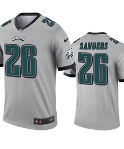 Philadelphia Eagles Miles Sanders Silver Inverted Legend Jersey