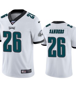 Philadelphia Eagles Miles Sanders White 100th Season Vapor Limited Jersey