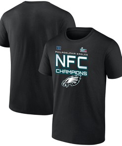 Philadelphia Eagles NFC Champions Iconic Slant Black T-Shirt