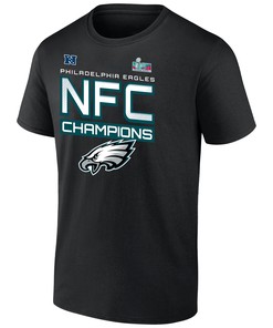 Philadelphia Eagles NFC Champions Iconic Slant Black T-Shirt