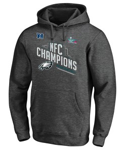 Philadelphia Eagles NFC Conference Champions Grey Pullover Hoodie