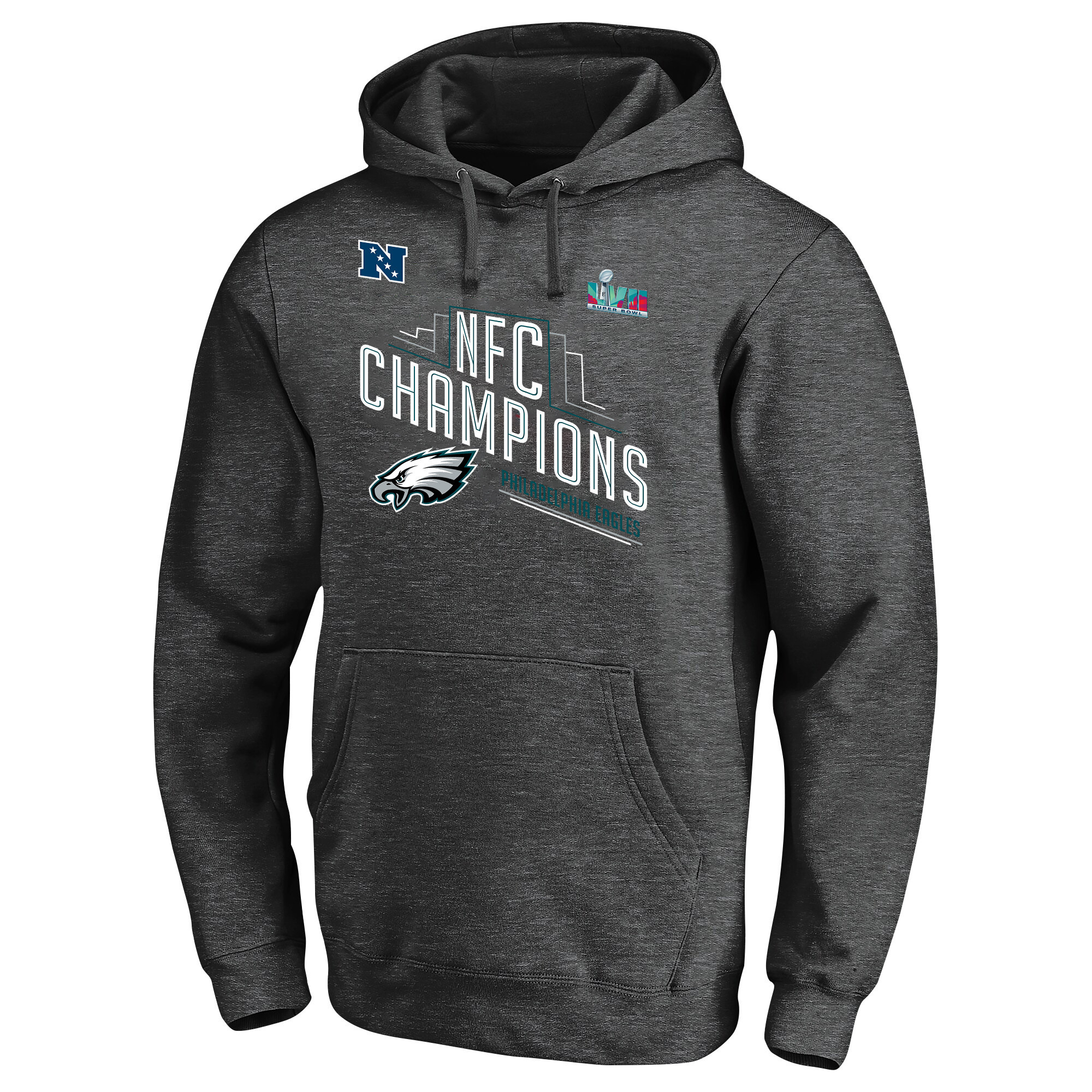 Philadelphia Eagles NFC Conference Champions Grey Pullover Hoodie
