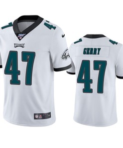 Philadelphia Eagles Nathan Gerry White 100th Season Vapor Limited Jersey