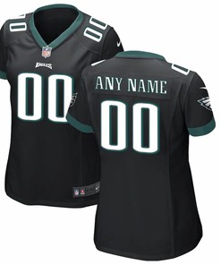 Philadelphia Eagles Nike Womens Custom Game Jersey - Black