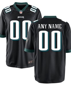 Philadelphia Eagles Nike Youth Game Custom Jersey - Black