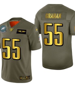 Philadelphia Eagles On Graham 2019 Salute To Service Nfl 100 Mens Jersey Metallic