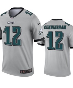 Philadelphia Eagles Randall Cunningham Silver Inverted Legend Jersey
